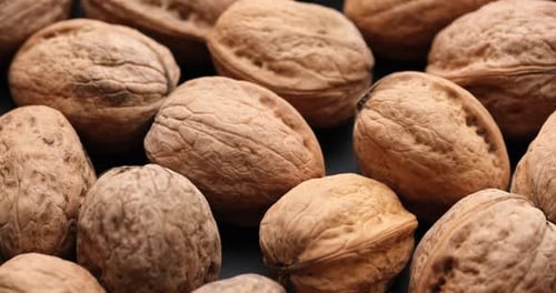 Pile of Walnuts Macro Shot