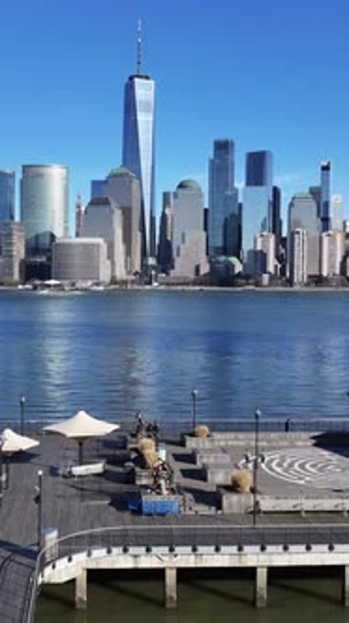 New York Skyline At Manhattan In New York United States.