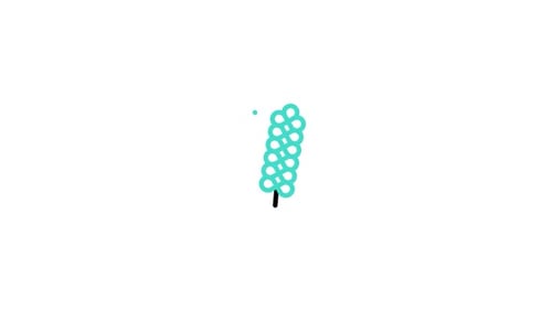 Minimalist Geometric Plant Growth Animation