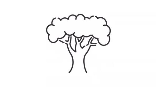 Shaking banyan tree line animation