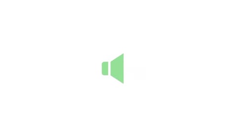 Flat Design Speaker Icon Sound Wave Animation
