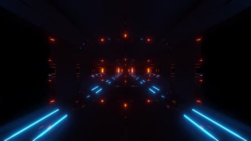 Scifi Background neon tunnel