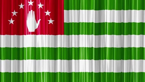 Abkhazia Flag Waving Animation Loop