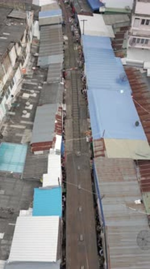 Train Market in Thailand