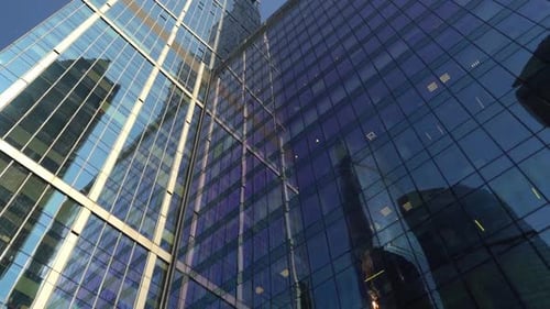 Business City Skyscraper Office Background Revolving Buildings of Economic Financial Center