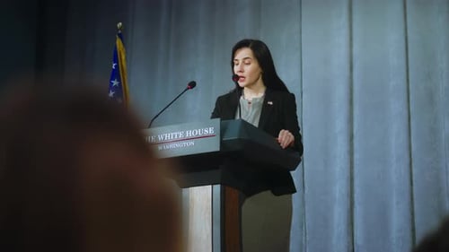 Woman Speaks at White House Press Conference