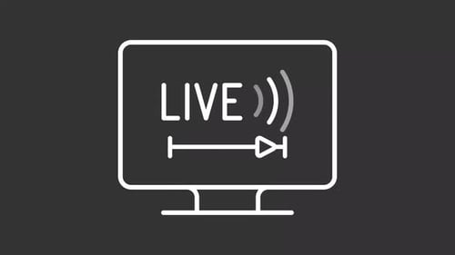 Animated Live Streaming Monitor Icon