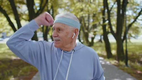 Senior Man Exercising in the Park