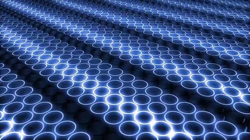 Futuristic glowing circle pattern