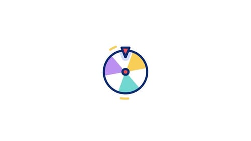 Colorful Decision Wheel with Pointer Animation