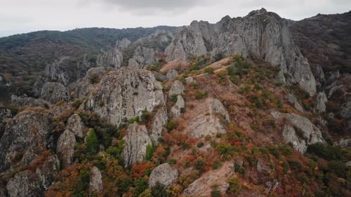 Stunning Aerial Drone Footage of the Breathtaking Mountainous Landscape in Georgia