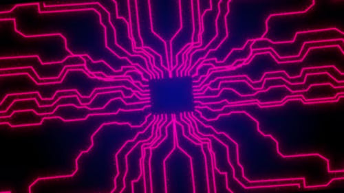 Motherboard Technology Background, Circuit Animation Technology Background, Futuristic High Tech Mot