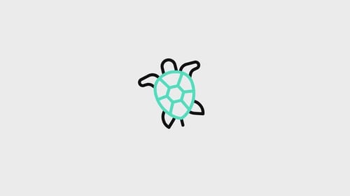 Animiertes Schildkrötensymbol