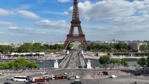 Paris Skyline At Paris In France Island France.