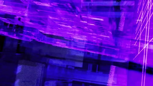 Cyberpunk Digital Grid Tunnel Abstract Loop Background