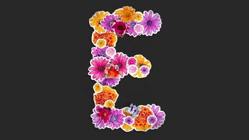 Paper Flowers Letter E