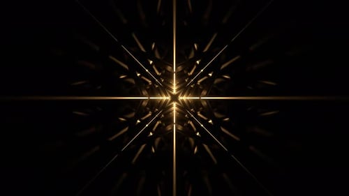 Red And Orange Mirrored Geometric Flashing Corridor Background Vj Loop I 4K