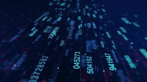 Futuristic Data Stream Digital Code Background