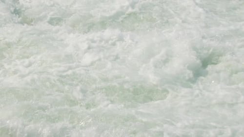 Nature background: Whitewater foam, high volume river rapids, isolated