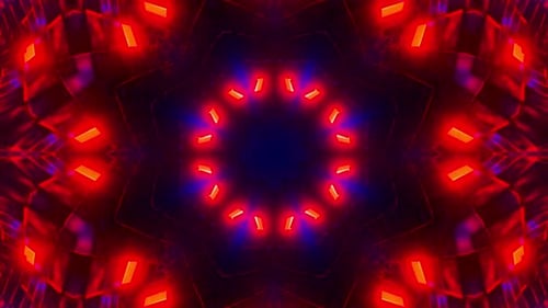 Dynamic abstract kaleidoscope design pulses with vibrant energy