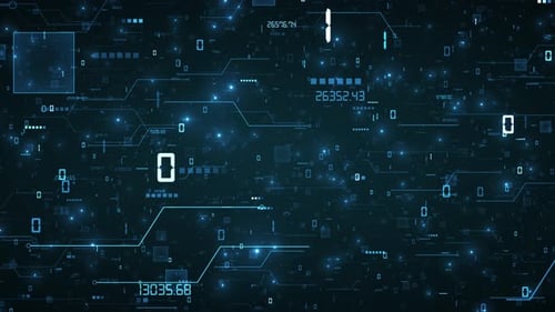 Global Digital Network Business Corporate Technology Particles Tunnel Digital Background Loop