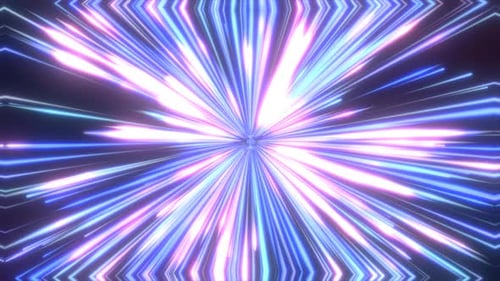 Abstract Neon Light Rays Burst Animation Background