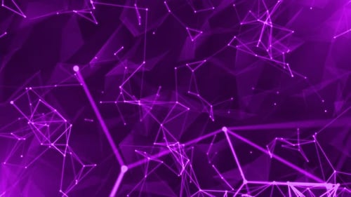 Plexus Futuristic Technology Background Purple Loop V5