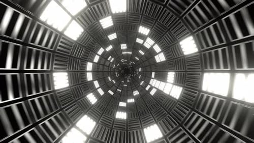 White Cube Strobes Tunnel-Hintergrund VJ Loop In 4K