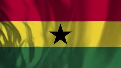 Waving Flag of Ghana Seamless Loop