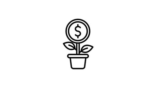 Growing Investment Icon Animation