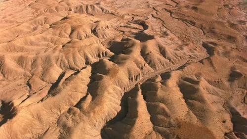 Utah Circa-2019. Aerial View of Desert Landscape in Utah. From Helicopter