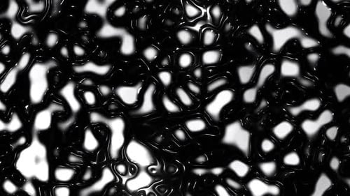 Dynamic black liquid flowing smoothly creates modern abstract
