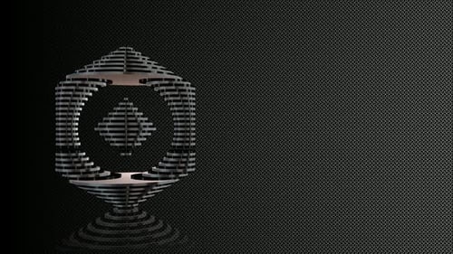 Abstract Geometric Logo Reveal Loop with 3D Effect