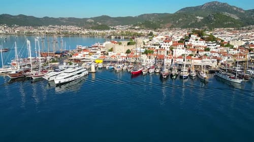 Marmaris is a Mediterranean resort town along the Turkish Riviera.