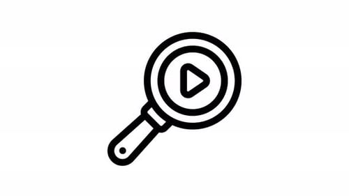 animación de iconos de línea de lupa