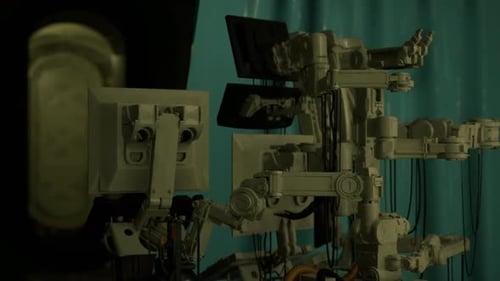 Manipulateur mécanique fonctionnant dans l'environnement de la zone de service de la station spatiale