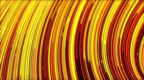 Abstrakte Animation eines gekrümmten Pfades bewegter bunter Linien