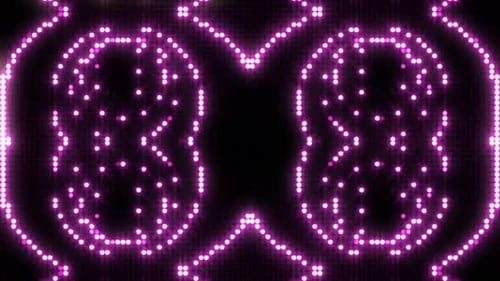 Luzes LED rosa vibrantes pulsam criando padrões abstratos dinâmicos