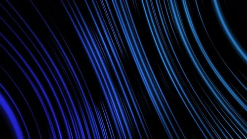 Abstract Blue Glowing Lines Digital Technology Moving Background