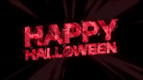 Happy Halloween Distorted Title With Shaky Line Background