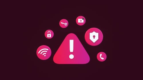 Animation zur Betrugs- und Betrugswarnung zur Sensibilisierung für Online-Sicherheit und Cyberkriminalität.