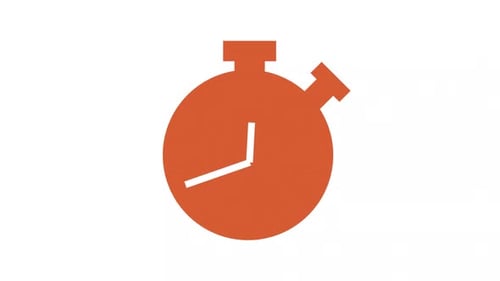 Ícone de cor de glifo de cronômetro animado