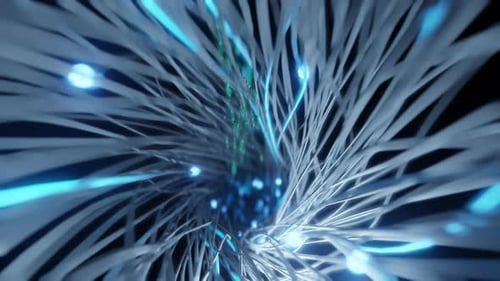 Abstract Futuristic Data Tunnel Loop Background