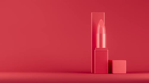 Monochromatic 3D Lipstick Product Animation