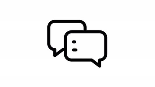 Animated Speech Bubble Chat Icon with Message Lines