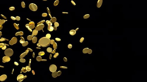 3d Gold Coins Animation