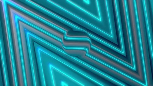 Dynamic Neon Chevron Pattern with Pulsating Light Loop