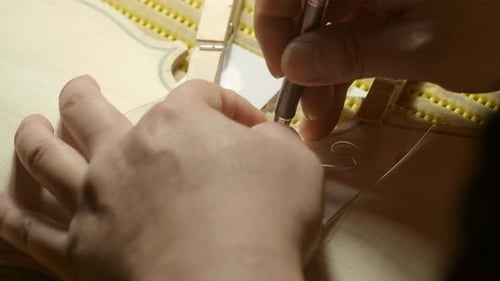 Luthier Traces Template for Stringed Instrument