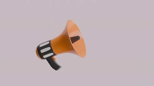 Dynamic 3D Megaphone Broadcasting Sound Waves