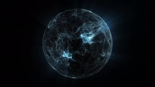 Futuristic Glowing Energy Sphere Loop Animation